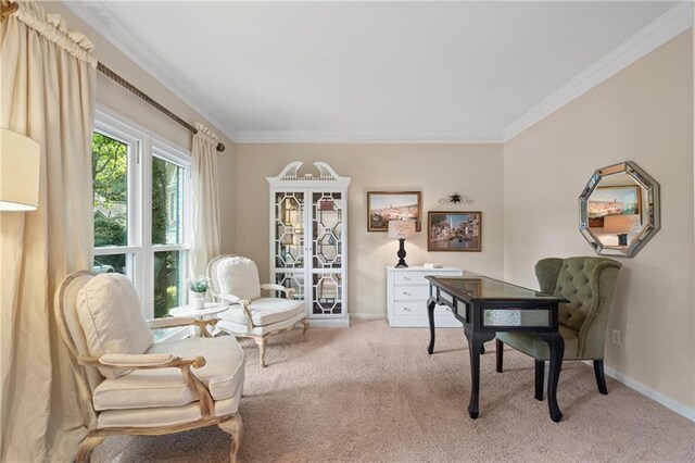 1755 Noblin Summit Dr, Duluth, GA 30097 - carpeted office space with crown molding