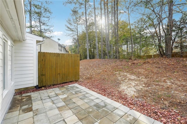 view of yard with a patio area