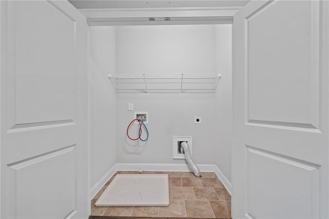 1858 Glenview Park Cir, Duluth, GA 30097 - washroom with washer hookup, hookup for an electric dryer, and stone finish floors