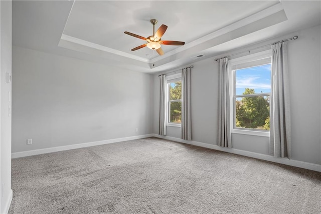 1858 Glenview Park Cir, Duluth, GA 30097 - unfurnished room with a raised ceiling, ceiling fan, and carpet