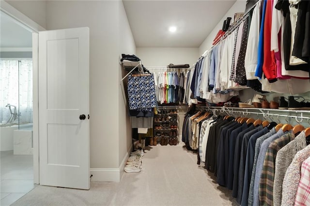 walk in closet with radiator