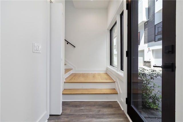 367 Parkway Dr NE Unit 9, Atlanta, GA 30312 - staircase featuring wood finished floors and baseboards