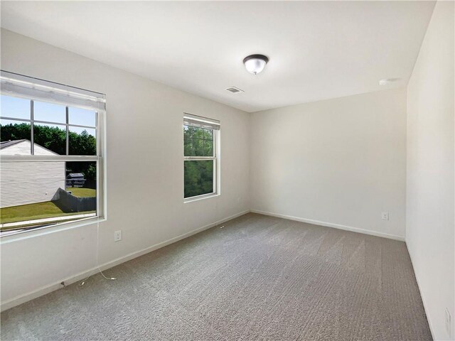 empty room featuring carpet flooring and a healthy amount of sunlight