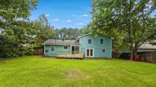 1328 Hoy Taylor Dr, Norcross, GA 30093 - rear view of house featuring a deck and french doors