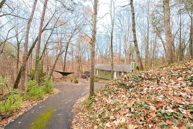 exterior space featuring driveway