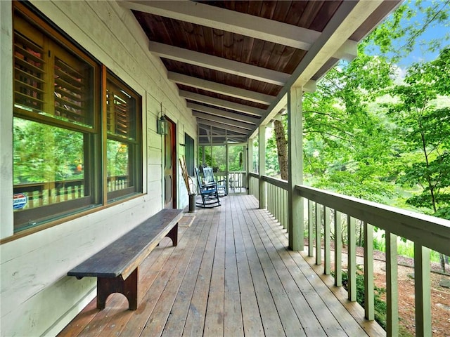 view of wooden terrace