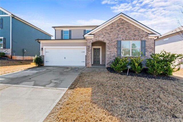 view of front property with a garage