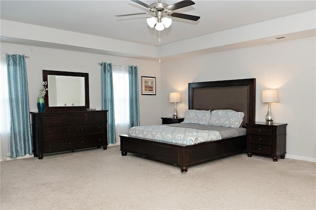 735 Sweethaven Ln, Loganville, GA 30052 - carpeted bedroom with baseboards and ceiling fan
