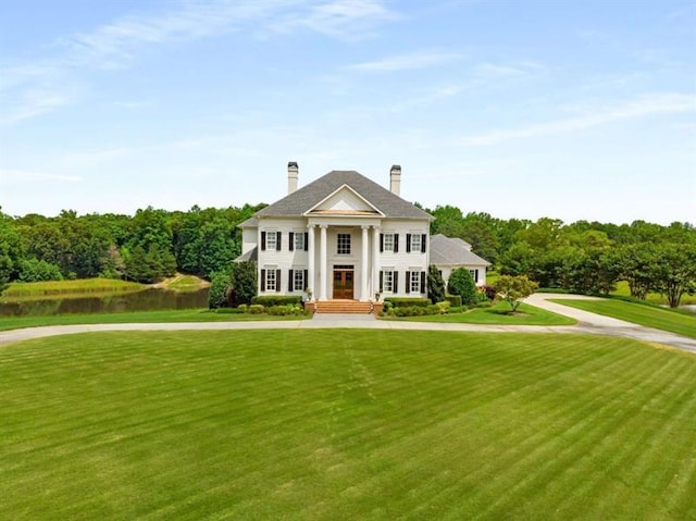 833 Hines Rd, Moreland, GA 30259 - view of front of property featuring a front yard and a water view