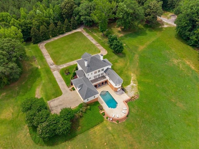 833 Hines Rd, Moreland, GA 30259 - view from above of property with a pool area