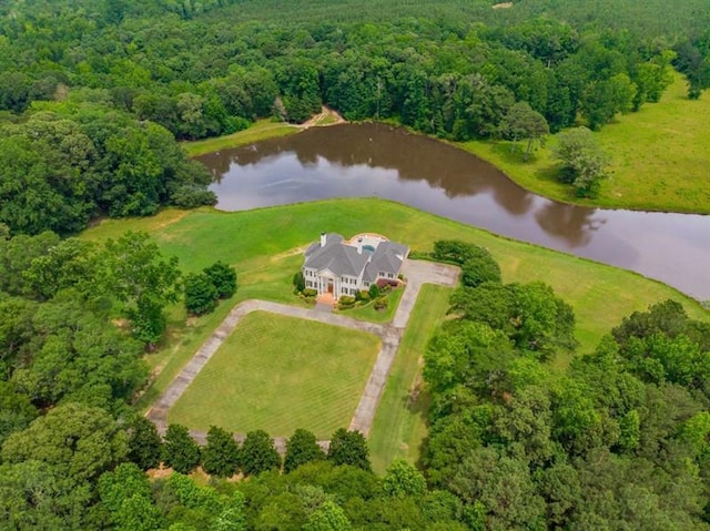 833 Hines Rd, Moreland, GA 30259 - aerial view of property and surrounding area featuring a heavily wooded area and a large body of water