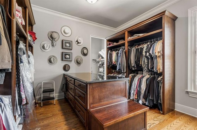833 Hines Rd, Moreland, GA 30259 - walk in closet featuring wood finished floors