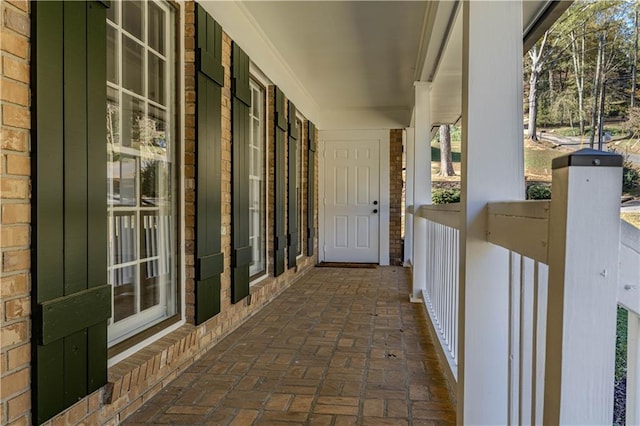 view of patio with a porch