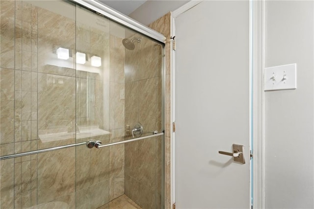 bathroom featuring walk in shower