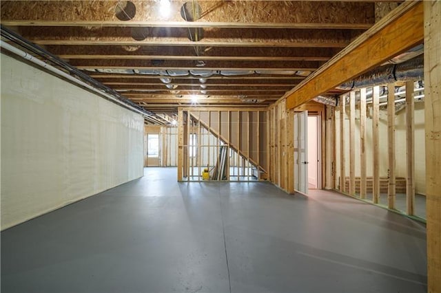 view of basement