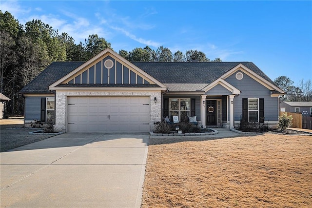 craftsman-style home featuring a garage