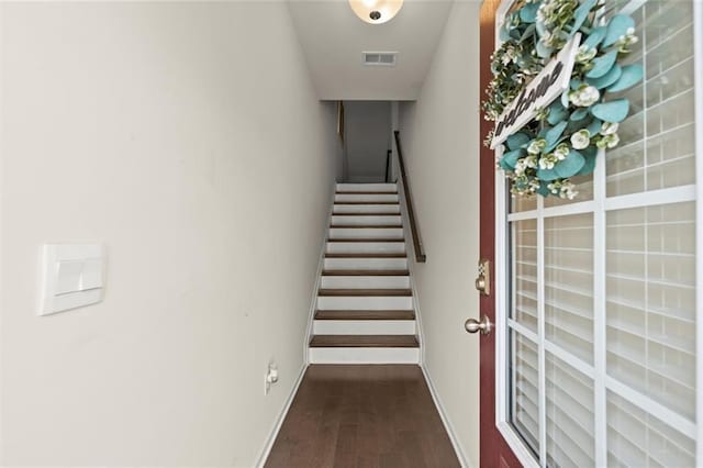 2227 Foley Park St, Snellville, GA 30078 - staircase with wood finished floors and baseboards