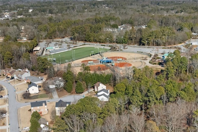2227 Foley Park St, Snellville, GA 30078 - aerial view of property and surrounding area with a forest