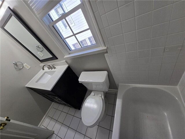 3773 Summer Rose Dr, Atlanta, GA 30341 - full bathroom with tile patterned floors, toilet, a sink, and shower / washtub combination