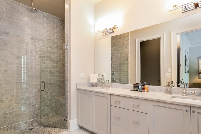3734 Paige Way NE Unit 10, Atlanta, GA 30319 - full bathroom with double vanity and a shower stall