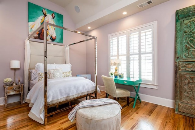 3734 Paige Way NE Unit 10, Atlanta, GA 30319 - bedroom with multiple windows, wood finished floors, baseboards, recessed lighting, and vaulted ceiling