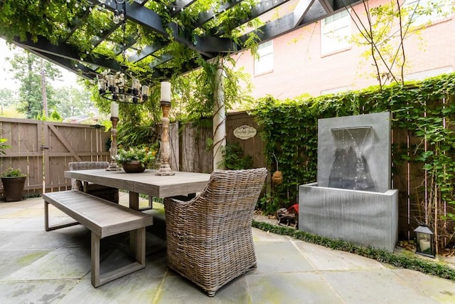 3734 Paige Way NE Unit 10, Atlanta, GA 30319 - fenced backyard featuring outdoor dining area, a patio area, and a pergola