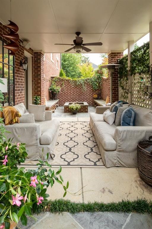 3734 Paige Way NE Unit 10, Atlanta, GA 30319 - view of patio / terrace with outdoor lounge area and a ceiling fan