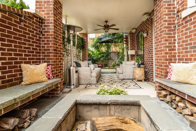 3734 Paige Way NE Unit 10, Atlanta, GA 30319 - view of patio with a ceiling fan
