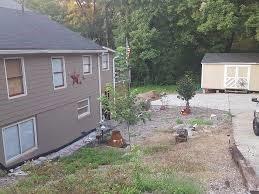 view of yard with a shed