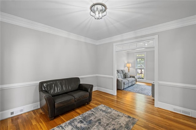 14270 Morning Mountain Way, Milton, GA 30004 - sitting room with wood finished floors and crown molding