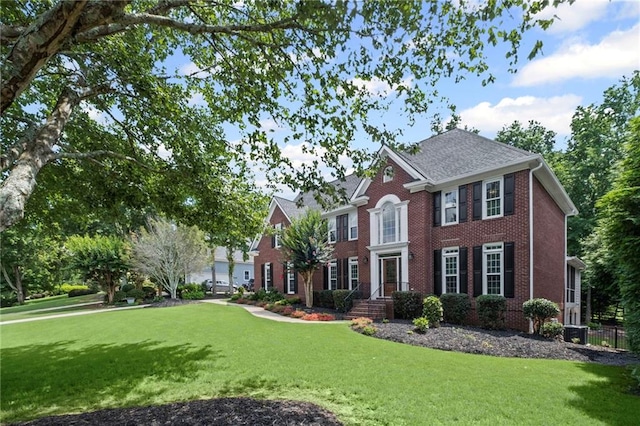 14270 Morning Mountain Way, Milton, GA 30004 - colonial house featuring brick siding and a front lawn