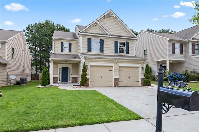 133 Worthing Ln, Fairburn, GA 30213 - view of front of home featuring driveway, a garage, and a front yard