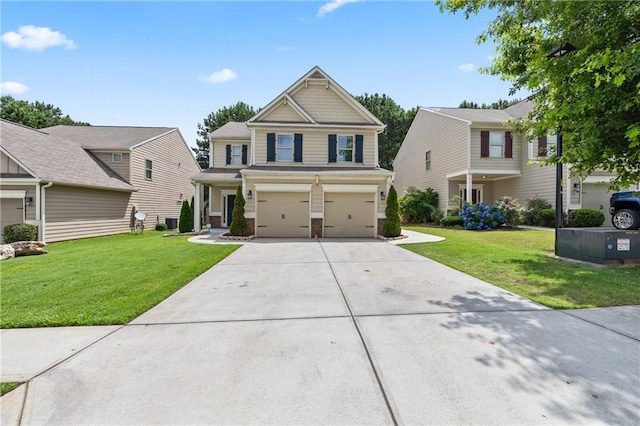 133 Worthing Ln, Fairburn, GA 30213 - craftsman inspired home with an attached garage, driveway, and a front lawn