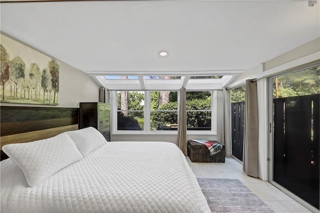 view of tiled bedroom