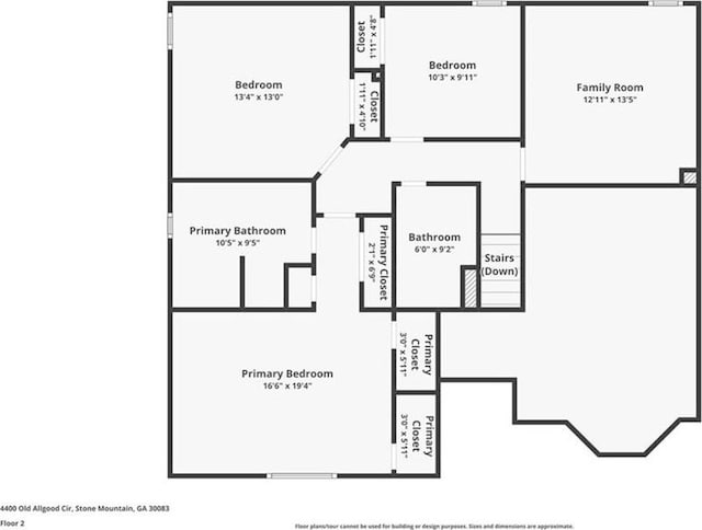 4400 Old Allgood Cir, Stone Mountain, GA 30083 - floor plan / room layout