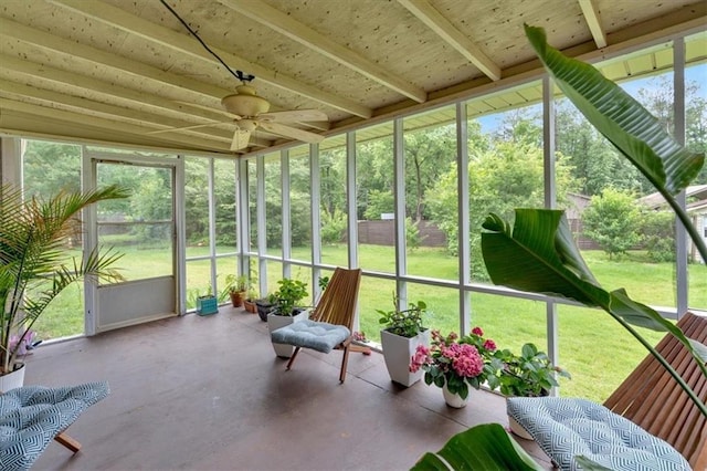 597 Rich Davis Rd, Hiram, GA 30141 - sunroom featuring a ceiling fan