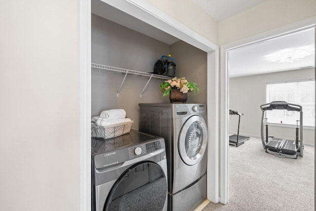 49 Inverness Ct, Hiram, GA 30141 - washroom with washer and dryer, carpet, and baseboards
