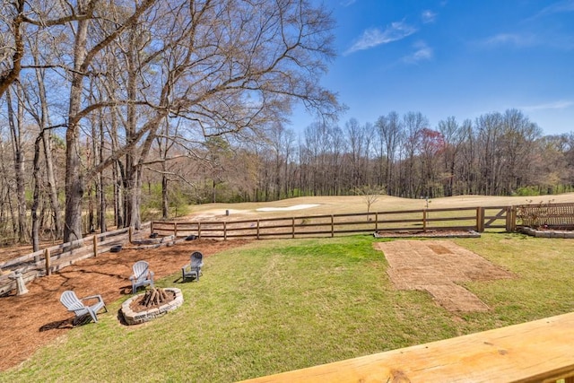 49 Inverness Ct, Hiram, GA 30141 - view of yard featuring an outdoor fire pit