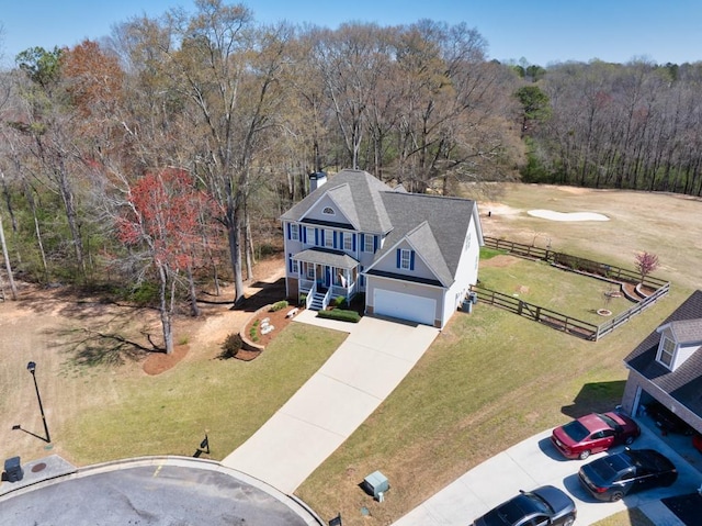 49 Inverness Ct, Hiram, GA 30141 - view of subject property with a forest