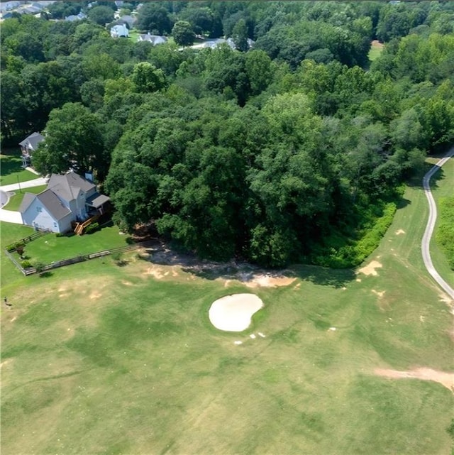 49 Inverness Ct, Hiram, GA 30141 - aerial view of property and surrounding area featuring a golf club and a heavily wooded area