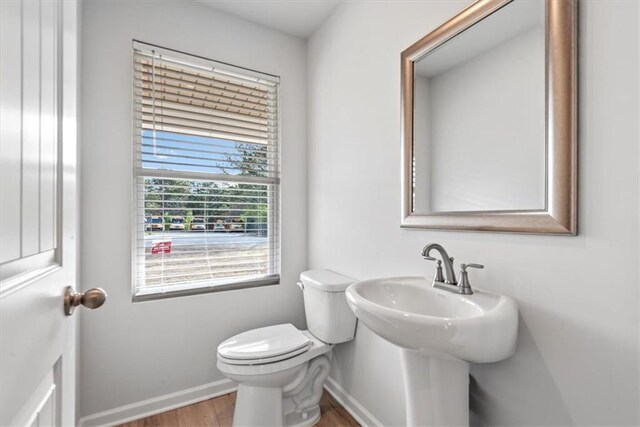 bathroom featuring hardwood / wood-style floors and vanity