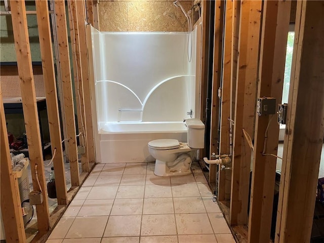 6245 Bannister Rd, Cumming, GA 30028 - bathroom featuring  shower combination, toilet, and tile patterned floors