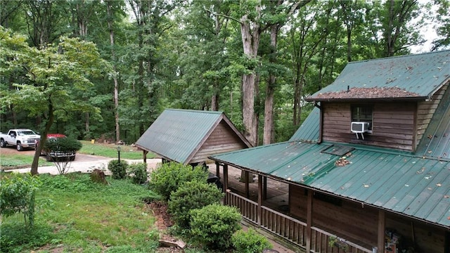 6245 Bannister Rd, Cumming, GA 30028 - view of yard featuring covered porch and cooling unit