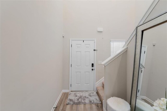 entryway featuring light wood-type flooring