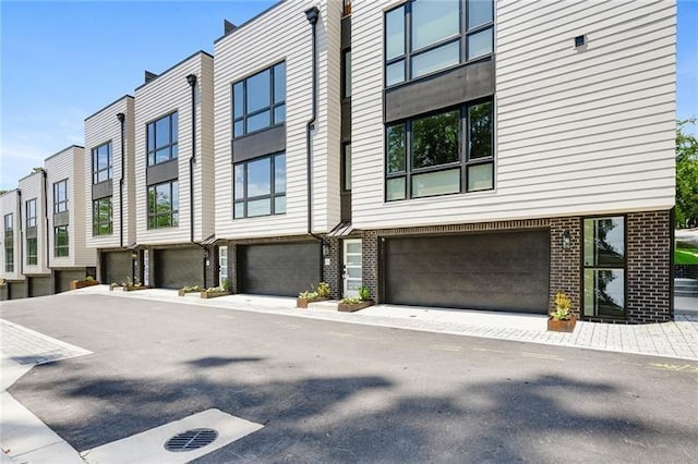 exterior space featuring a garage