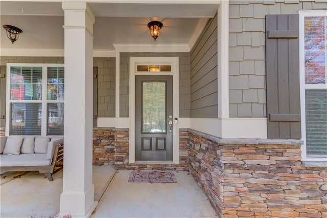 view of doorway to property