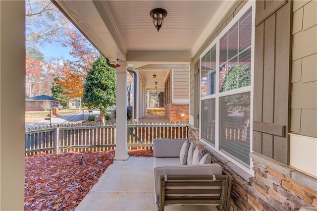 view of patio / terrace featuring covered porch