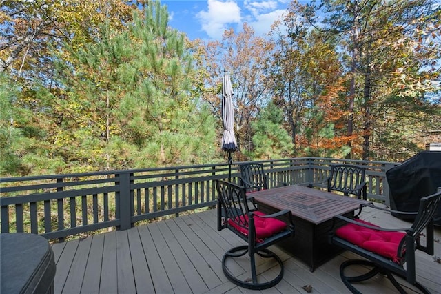 view of wooden terrace