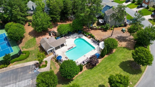 9050 Brockham Way, Alpharetta, GA 30022 - aerial view of a pool area