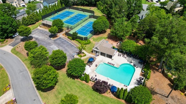 9050 Brockham Way, Alpharetta, GA 30022 - aerial view of a pool